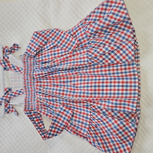 Brand New-no Tags Red and Blue Plaid Dress with Matching Bag - Picture 5 of 11